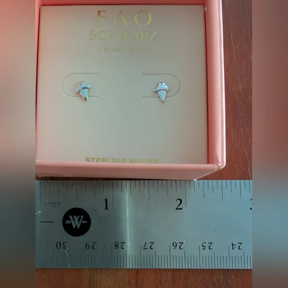FAO Schwarz Sterling Silver Ice Cream Earring Studs
